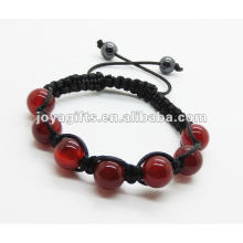 Newest Artificial jade shamballa weave bracelet